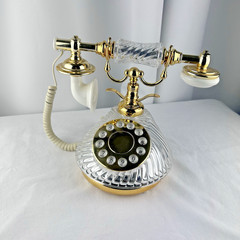 Hentak Limited Model HT-00 Siecle Collection Clear Gold Telephone Retro