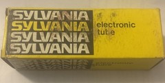 5U4GB/5AS4A NIB Sylvania Rectifier Vacuum Tube Black Plate Halo Balanced NOS