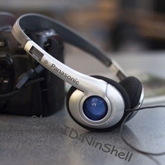 Rare Panasonic Classic Vintage stereo Headphones comfort fit -3.5mm jack Hot