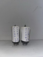 2 General Electric 5814A 12AU7 Black Plate Triple Mica TV7 Tested Strong Tubes