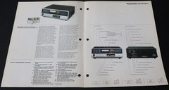 Panasonic Omnivision 1/2″ Video Cartridge Recorders Brochure – Mid-1970s. EIAJ