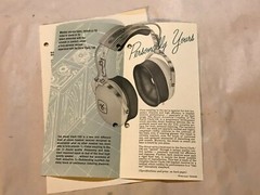 Rare 1960’s DAVID CLARK Model 100 Stereo Headphones Sales Catalog