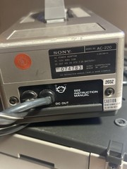 Sony SL-2000 Betamax Beta VCR Set + AC-220 + Case, Cables, Manual TESTED VTG