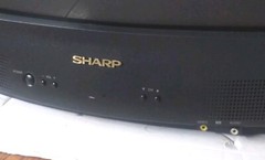 Vintage Sharp 25J-M100 CRT TV Retro Gaming Television No Remote 1997