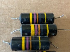 5 Sprague Bumble Bee .047 uf 20% 400v Capacitors TEST GOOD .057-.068 uf LOW LEAK