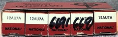 5X FULL SLEEVE NATIONAL 12AU7A VACUUM TUBES 5 TUBES IN BOXES WITH SLEEVE NEW