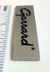 Garrard Badge Logo for Turntable Base Plinth – Custom Made Aluminum