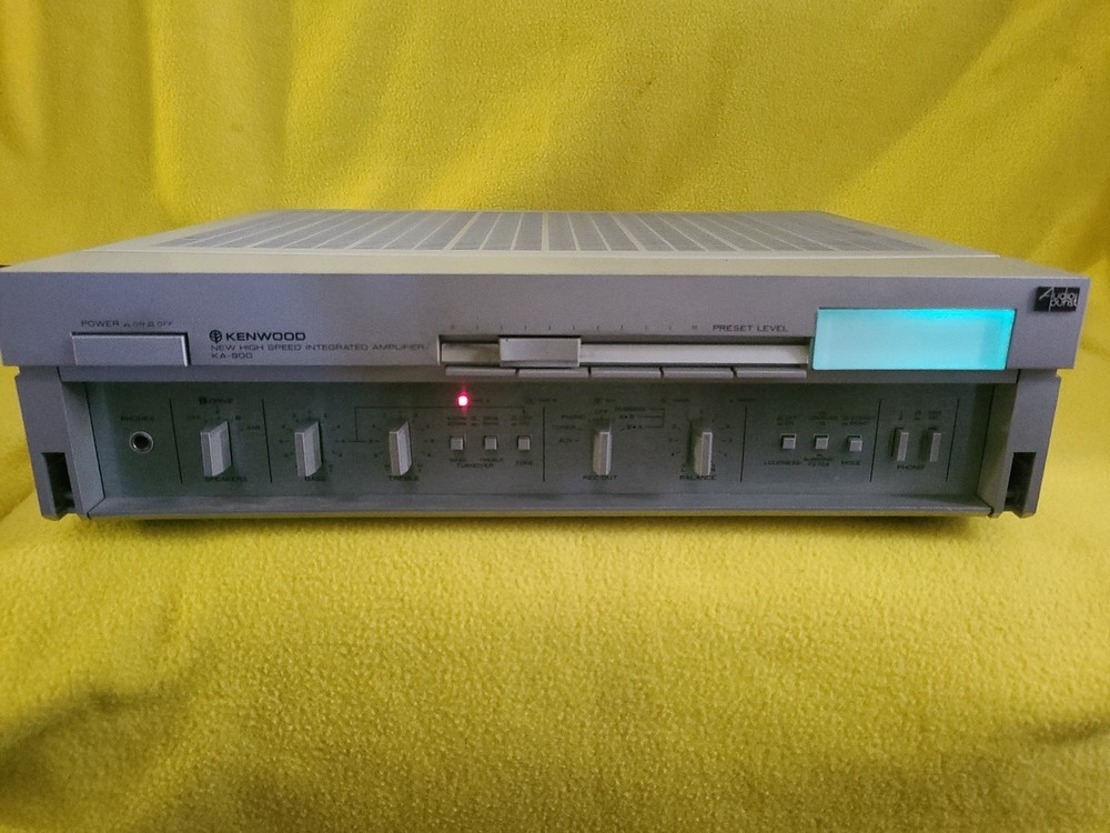 KENWOOD KA-900 AMPLIFIER (1980) Tested and Works Silver Vintage Please Read