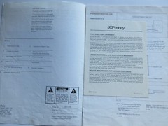 J C Penney 3-Mode Stereo System Model 1734 Owner’s Manual