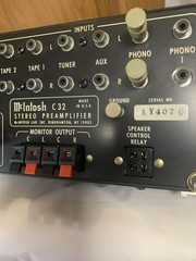 McIntosh C32 Stereo Preamplifier w/ Original Box Tested Working