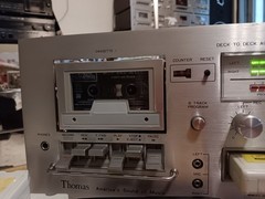 THOMAS model 3030 double cassette / 8 track tape deck “UNIQUE”