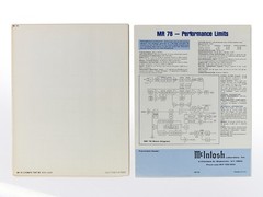 McINTOSH MR 78 Service Information & Dealer Info Booklet Original Vintage Hi-Fi