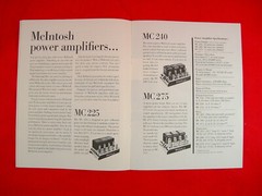 ONE ORIGINAL MCINTOSH COMPONENTS SALES BROCHURE