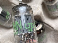 Quad Set (4) TESTED STRONG Sylvania 1960 12AU7 / ECC82 Long Plate Preamp Tubes