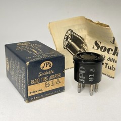 Vintage JFD Sockette 81A Radio Tube Socket Adapter Type 47 Tube to 2A5 Tube