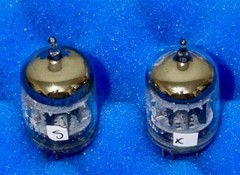 Two GE 6386 Tubes / Amplitrex Tested +100% / D Getter / X3 Mica /Black Plates