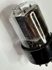 RCA 6SN7GTB Black Plate Side Getter Vacuum Tube Strong 3600/3500 Test