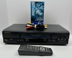 Panasonic Blue Line PV-V4601 VHS VCR Omnivision Player Recorder w/Remote TESTED