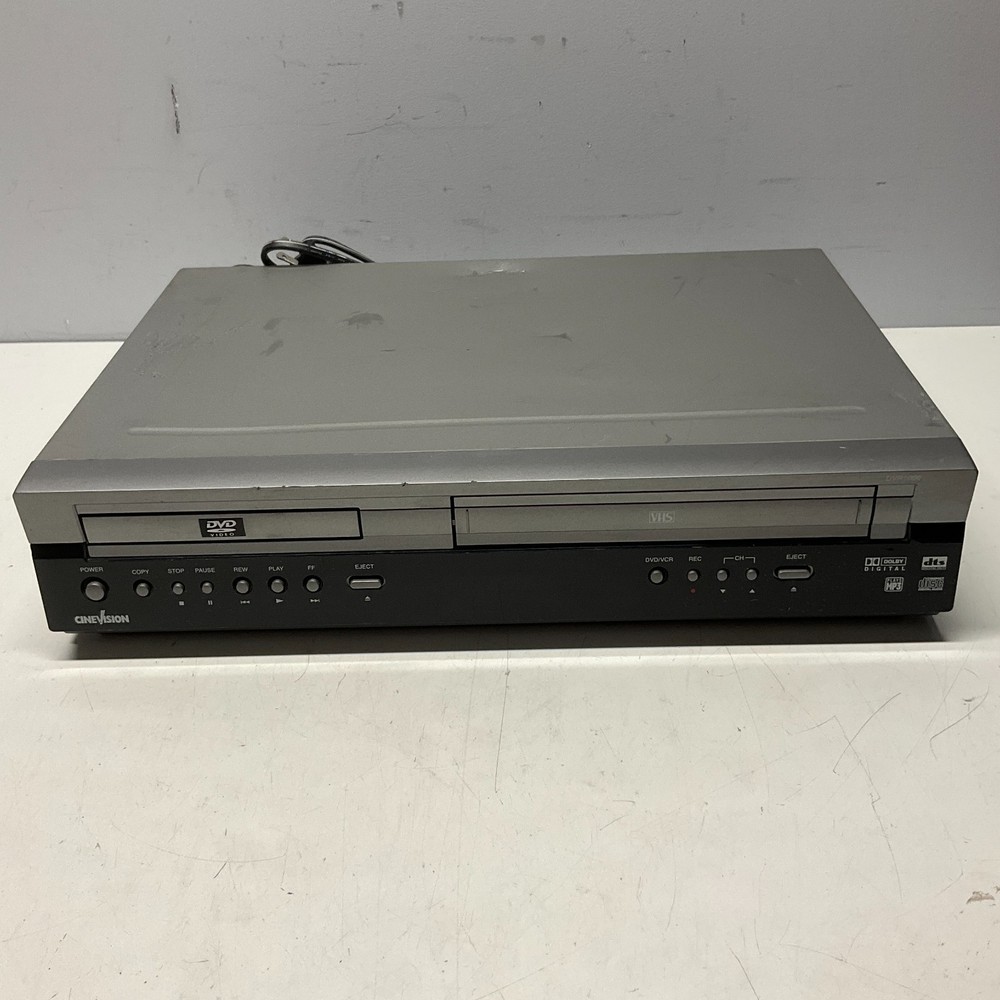 Cinevision VCR/DVD Combo Player Recorder DVR1000 TESTED AND WORKING NO REMOTE