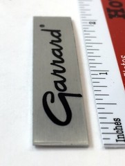 Garrard Badge Logo for Turntable Base Plinth – Custom Made Aluminum