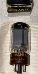 Sylvania 5881 Power Vacuum Tube Amplitrex Tested Strong 90%