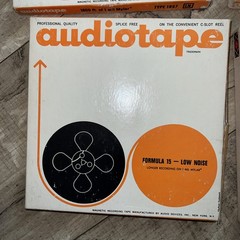 4 VTG Formula 15 Audiotape 1800′ Mylar Tape Reels & Scotch 203 -Prerecorded