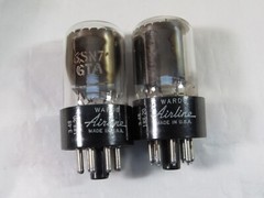 2 Pcs. Ward’s Airline Vacuum Tubes 6SN7GTA tested