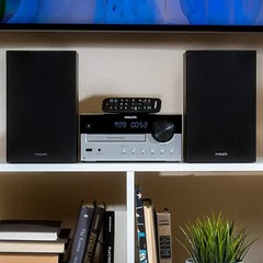 PHILIPS FM Radio CD Home Stereo System with Wireless Bluetooth 60W MP3 USB Audio