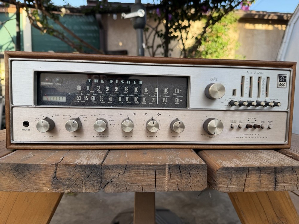 The Fisher 500-TX Excellent Shape Tested Wood Cabinet *Read Description*