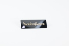 Rockford Fosgate stainless steel customize Logo 60mm(2.36″)X20mm(0.78″ Dark Grey
