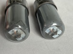 Pair RCA 6V6GT/G VT-107-A Tubes smoked glass matched V3E WWII Signal Corps 1945