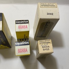 5 Sylvania 2 Realistic Tubes Radio-TV-Audio-Vacuum 6GH8A 6F6GT,10KR8,17JZ8,6F6GT