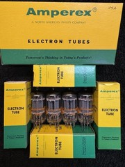 NOS NIB Matched Quad Amperex Sylvania 5814A Audio Tubes 1976