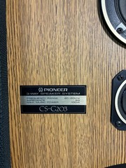 Vintage Pioneer 3 Way Speaker System CS-G203 Made In USA Single Speaker