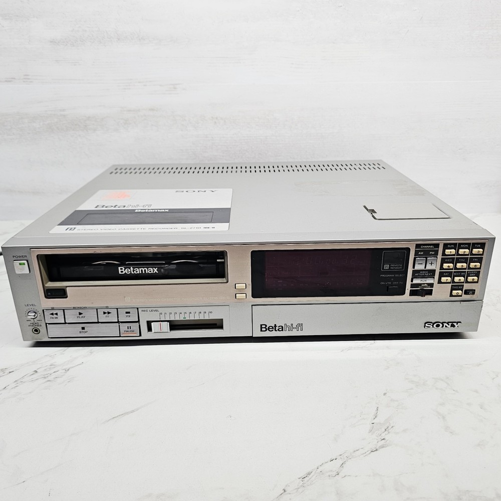Sony SL-2710 Betamax player – Hi-Fi Stereo VCR video recorder Tested Read VTG