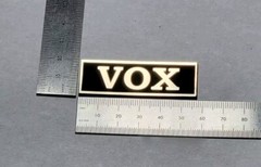 VOX Amplifier Badge Logo Emblem Custom Made Brushed Gold