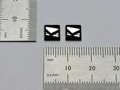Kicker Tweeter Badge Small Logo Brushed Silver Pair