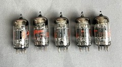 Sleeve of five Zenith 6GH8A tubes NOS Tested utilized in Scott 299 & LK-72B amps