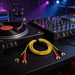 2-Pack Professional Turntable Grounding Cables – Eliminate Noise, 6ft Length