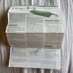 TEAC E-3 Head Demagnetizer 117V w Box And Manual