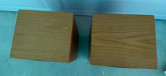 Pair of Vintage Klipsch KG 3.2 speakers Oak Cabinets