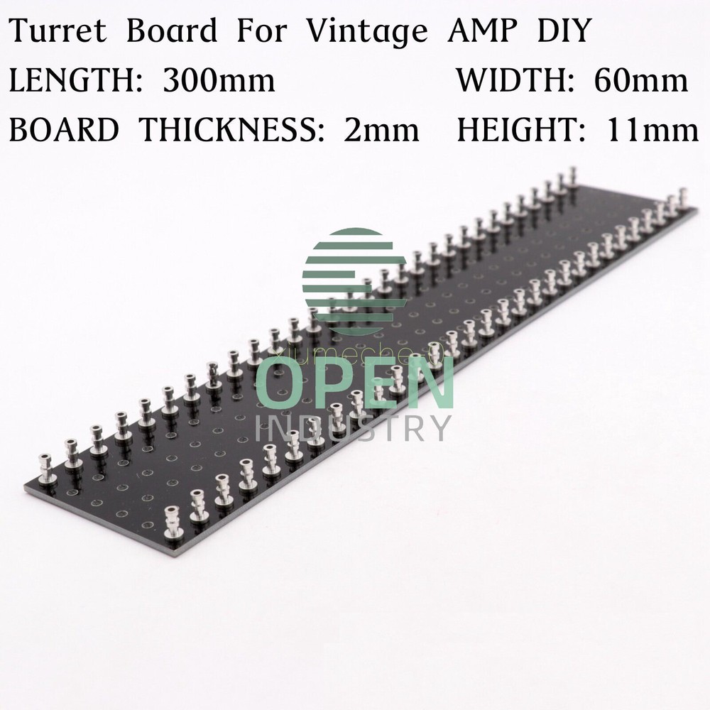 300x60x2mm 30×2 Hole Strip Terminal Turret Board 4 Vintage Tube Guitar Audio AMP