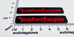 Rockford Fosgate Speaker Badge Logo Custom Made Aluminum Pair Red & Black