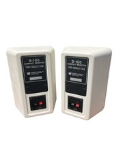 2x S-100 White Compact Monitor Speakers