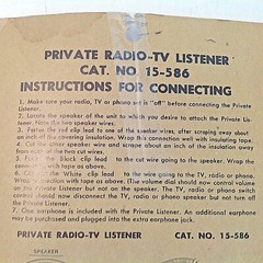 Vintage 1970’s Archer Radio Shack Tandy Private Radio-TV Listener in Packaging
