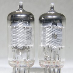 Matched Pair Valvo EF86/6267 Mesh Plate O-Getter Hamburg Germany 1959 Strong
