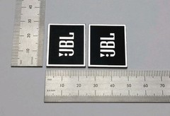 JBL L100 Speaker Badge Logo Emblem Premium 3D Silver Pair With 3M Adhesive