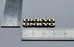 Onkyo Badge Logo Emblem Nameplate Premium Gold Pair With Self Stick Adhesive