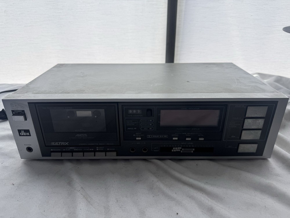 Vintage 80’s SANYO ULTRX DBX Stereo Cassette Deck Model RD C21 RARE Tested Works