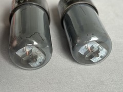 Pair RCA 6V6GT/G VT-107-A Tubes smoked glass matched V3E WWII Signal Corps 1945